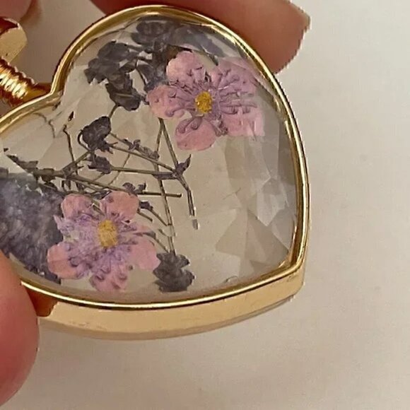 Set of 2 Keychains Amethyst Chips & Lavender Dried Flowers - Picture 6 of 12